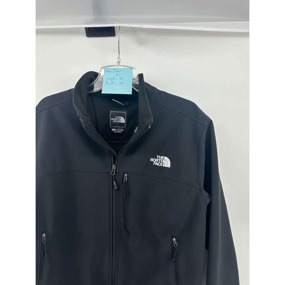 The North Face Mens Apex Bionic Softshell‎ Jacket Full Zip Large L Cuff damage